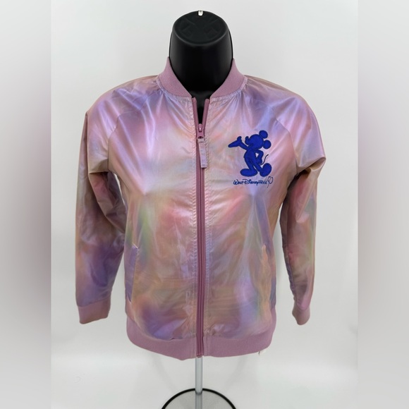 Disney Other - Walt Disney World 50th Anniversary Iridescent Mickey Bomber Jacket Kids Medium M